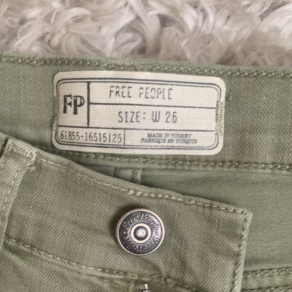 Free People Mid-rise Distressed Jeans in Moss - Picture 5 of 9